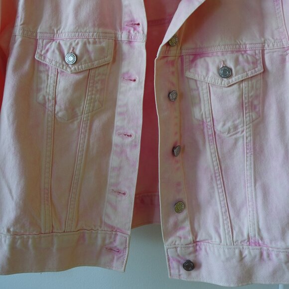 Gap pink denim jean jacket S Small SM - Picture 13 of 14